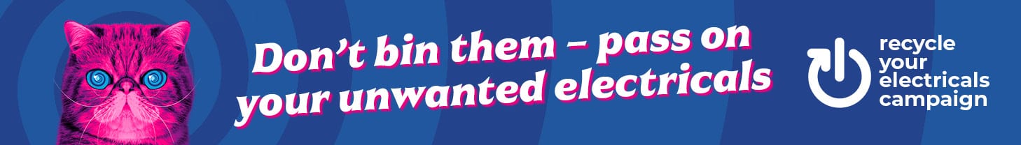 Don't bin them - pass on your unwanted electricals